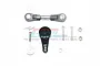 GPM Black Aluminium 25T Servo Horn w/ Servo Saver & Adjustable Steering Linkage 2Pcs XO16025TS/2H-BK