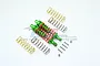 GPM Green Aluminium 87mm Front Adjustable Shocks 2Pcs RUS4087F-G-OR