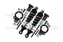 GPM Black Aluminium 75mm Rear Adjustable Shocks 2Pcs w/ Mount Protector LB075R/PBT-BK-S-BEBK