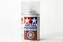 A 100ml spray can of Tamiya Metal Primer for undercoating metal parts, featuring the Tamiya logo and a gear graphic on a white background.