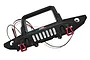 GPM Black Aluminium Front Bumper w/ D-Rings & 5mm LED Light Set SCX6330F-BK