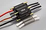 Surpass Rocket 160A brushless ESC for RC boats with integrated water cooling pipes and silicone tubing.