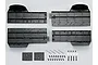 Killerbody adjustable chassis stand components including four black plastic side panels, screws, nuts, and washers on a white background.