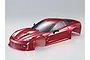Killerbody 1/10 scale Corvette GT2 RC car body shell in metallic iron oxide red finish, shown from a front three-quarter angle.