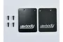 Two black textured rubber mud flaps with the Killerbody logo and four small black mounting screws on a white background.