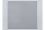 A square sheet of stainless steel mesh with a fine rectangular grid pattern, viewed from directly above against a plain light grey background.