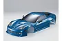 A metallic blue Killerbody 1/10 scale Corvette GT2 RC car body shell shown from a high angle against a plain white background.