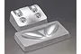 Two clear, vacuum-formed plastic light bucket inserts for a 1/7 scale RC car body.