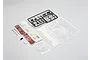 Killerbody 1/10 scale unpainted touring car engine kit including clear plastic engine parts, black plastic sprue, decals, and mounting hardware.