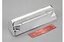 A chrome-plated RC truck pedal accessory by Killerbody, shown with a strip of 3M double-sided adhesive tape on a grey background.