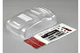 Clear polycarbonate RC truck hood and fender accessory set with decal sheet and adhesive strips by Killerbody.
