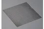A square sheet of black stainless steel mesh with a repeating geometric pattern, designed for RC car air intake modification.