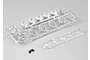A set of chrome-plated plastic RC truck roof light parts on a sprue, including lenses and mounting screws.