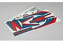 A set of Martini racing livery decal sheets for a 1/10 scale RC car on a plain grey background.