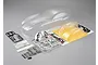 Killerbody 1/10 scale clear unpainted Alfa Romeo TZ3 Corsa RC body shell kit including accessories, decals, and light buckets.
