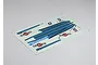 A sheet of Martini racing livery decals for a 1/10 scale Alfa Romeo 155 GTA RC car, featuring blue stripes, Martini logos, and the number 5.