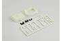 Killerbody RC toolbox kit with unpainted plastic parts, including a toolbox base, lid, handle, and a sprue of miniature hand tools.