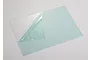 A rectangular sheet of clear Lexan polycarbonate with a protective blue film partially peeled back from one corner.