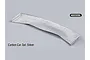 A silver carbon fibre style RC touring car rear wing or tail piece on a plain grey background.