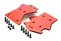 Rovan 5IVE-T Red Aluminium Front & Rear Chassis Skid Plates w/ Mounting Hardware 87076A