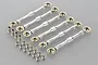Rovan Silver Aluminium 5IVE-T Gen2 Steering Linkage & Front or Rear Upper Suspension Arms Set 871403