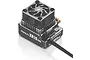 Hobbywing XERUN XR10 PRO-Elite G2S brushless ESC with integrated cooling fan, featuring a black metal heatsink case and clearly labeled ports.