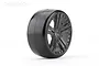 A single Jetko 1/8 scale GT Buster slick tyre mounted on a black multi-spoke Claw rim against a white background.