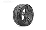 Jetko 1/8 GT Vertex Tyres On Black Claw Rims w/ Medium Soft Inserts 2Pcs JKO1103CBMSGB