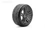 A single Jetko 3.3 inch Ex-Super Sonic belted tyre mounted on a black multi-spoke Claw rim against a white background.