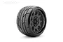 A single Jetko 1/8 scale Super Sonic tyre mounted on a black multi-spoke wheel against a white background.