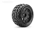 Jetko 1/5 Xmt Ex-Tomahawk Tyres On Black Claw Rims w/ Medium Soft Inserts, 24mm For Arrma 2Pcs JKO5801CBMSGBB2