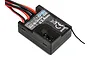 Maverick MSRS-249 2-in-1 receiver and ESC unit with black casing, red and black wiring, and a thin antenna wire on a white background.