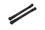 Two black Yeah Racing heavy-duty steel centre driveshafts for RC vehicles, shown side-by-side on a white background.