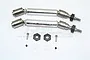 GPM Silver Steel & Aluminium Front Universal CVD Drive Shafts 2Pcs w/ Wheel Hexes & 3mm Shims SSLA1280FHA-S