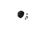 ARRMA Steel 24T 1Mod Safe-D8 Pinion Gear with included grub screw and E-clip, shown on a white background.