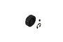 ARRMA Steel 27T 1Mod Safe-D8 Pinion Gear with a small grub screw and an E-clip on a white background.