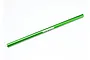 A green anodized aluminium centre driveshaft for Traxxas RC vehicles, featuring the Traxxas logo printed in white.