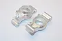 GPM Silver Aluminium Rear Hub Carriers 2Pcs TXM022N-S