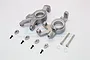 GPM Grey Silver Aluminium Front Steering Hub Carriers (C-Hubs) Set TXM021N-GS