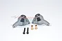 GPM Grey Silver Aluminium Rear Hub Carriers 2Pcs TT2B022-GS