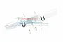 GPM Silver Aluminium Rear Bumper w/ D-Rings & Drop Hitch Set TRX4330RF-S