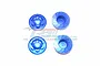GPM Blue Aluminium 17mm Flanged Serrated Wheel Nuts 4Pcs MAK005-B