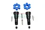 GPM Black Hardened Steel Front/Rear CVD Joints 2Pcs w/ Blue Aluminium Wheel Hub Hexes TXM8170N/JT-B