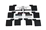 GPM Black Mud Flaps w/ Black Aluminium Mounts Set TRX4ZSP72-BK