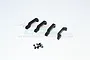 GPM Black Large Door Handles 4Pcs TRX4ZSP10A-BK