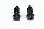 Two black hardened steel rear axle joints for RC cars, shown side by side against a white background with a faint GPM Racing logo.