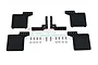 GPM Black Rear Mud Flaps w/ Black Aluminium Mounts Set SCX3ZSP10R-BK