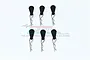 GPM Black Body Pins For 1-5 TO 1-8 Models w/ Easy Pull Tabs 6Pcs BCM003L-BK