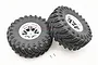 GPM 2.2" Roadtech Tyres on Silver Aluminium 6 Spoke Rims - Beadlocked Wheels 2Pcs AW2206P45-S