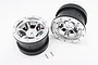 GPM Silver Aluminium 2.2" 6 Spoke Beadlock Rims 2Pcs AW2206P-S